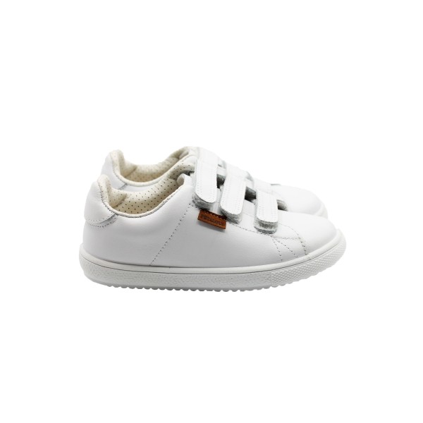 Deportiva piel blanca velcros