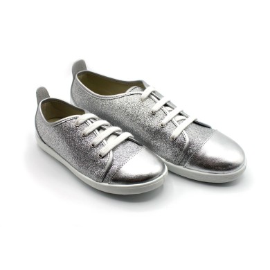 Deportiva glitter plata con puntera lame